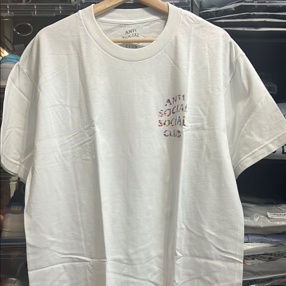 Anti Social Social Club Flag Tee White Men's Size L